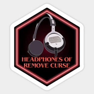 Headphones of Remove Curse Sticker